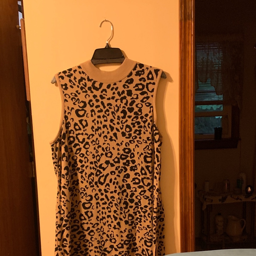 JM Collection Animal Print Sleeveless Tunic